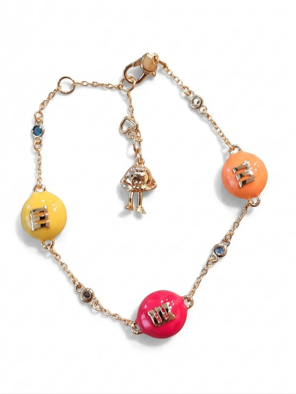 M&M X Kate Spade New York Gold-Tone Multicolor M&M Flex Bracelet
